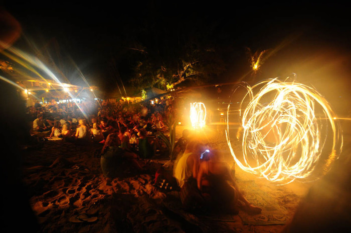 Feuershow auf Koh Tao